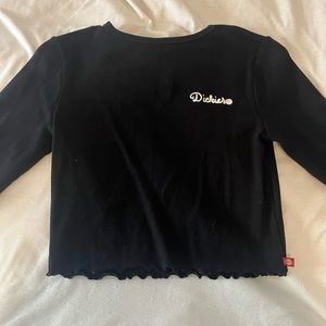 Dickies Long Sleeve Black Crop Top